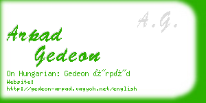 arpad gedeon business card